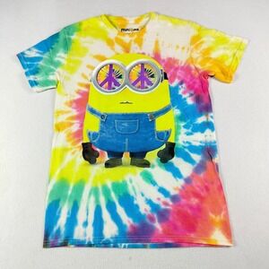 Minion Shirt Mens Small‎ Tie Dye Despicable Me Graphic Crew Neck Short Sleeve